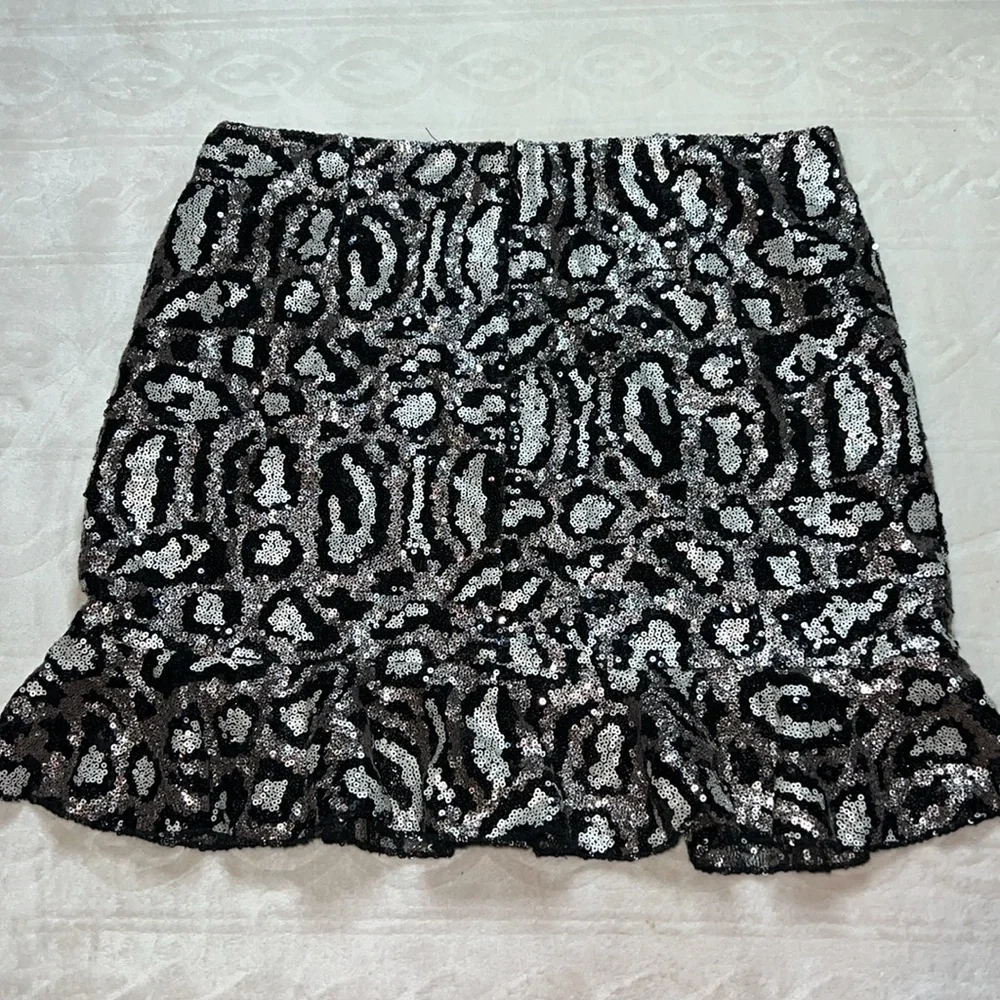 Lulus‎ cheetah print sequin mini skirt